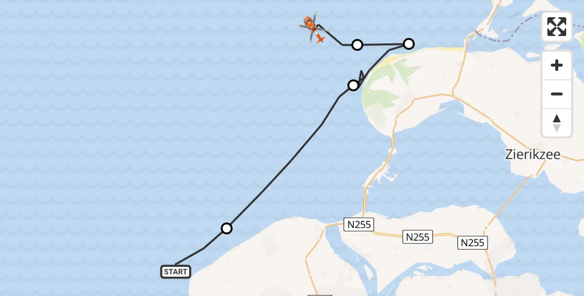 Vluchtroute Kustwachthelikopter Vlissingen - , 19 september 2025, 14:03