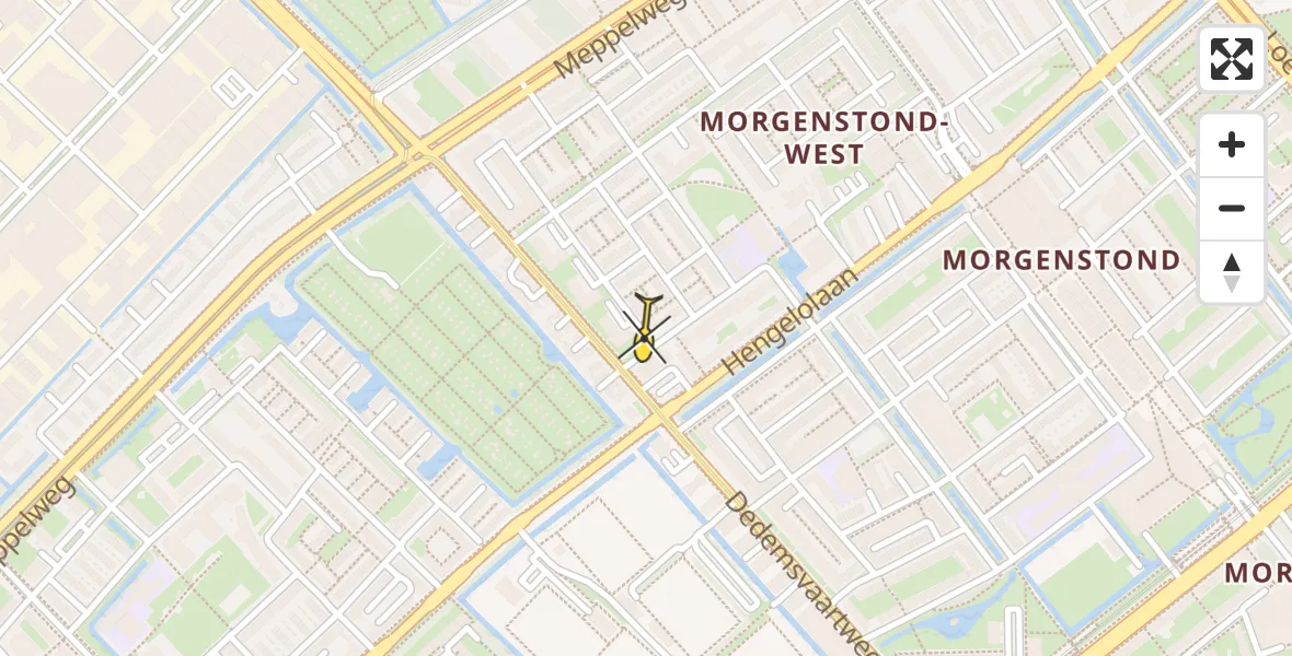 Routekaart van de vlucht: Lifeliner 2 naar Den Haag