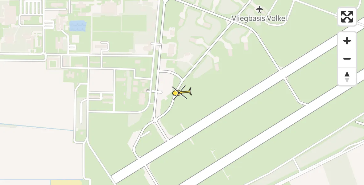 Routekaart van de vlucht: Lifeliner 3 naar Vliegbasis Volkel
