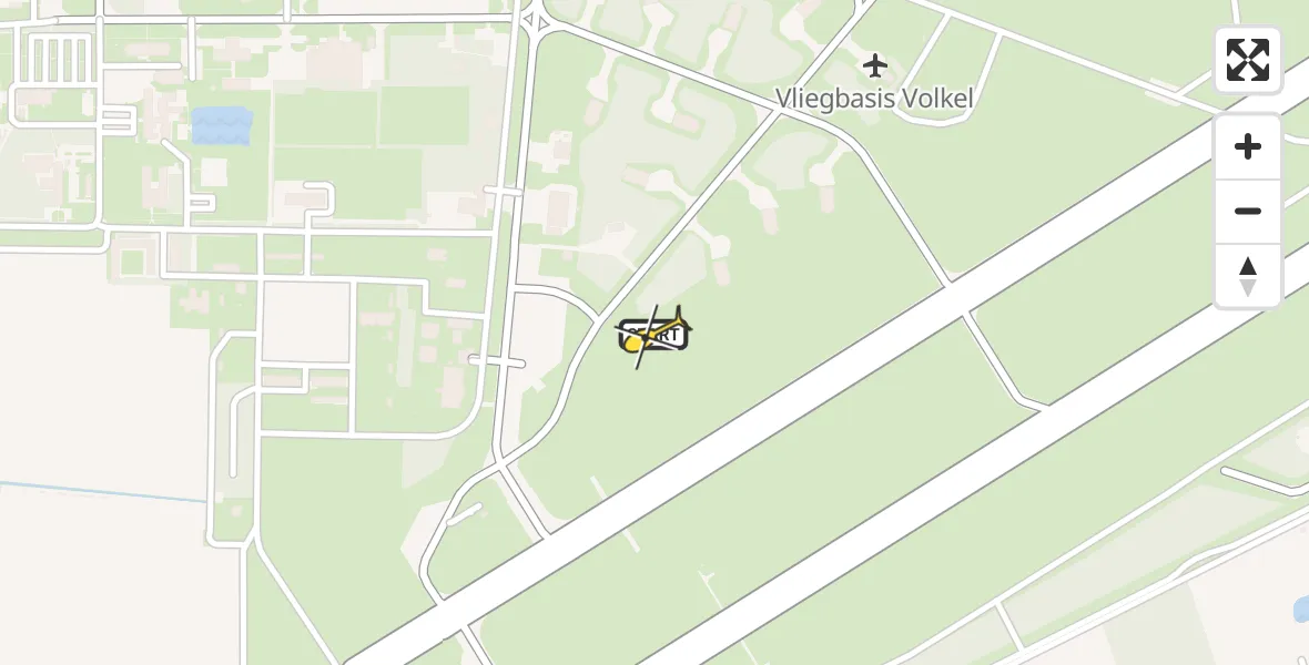 Routekaart van de vlucht: Lifeliner 3 naar Vliegbasis Volkel, Zeelandsedijk