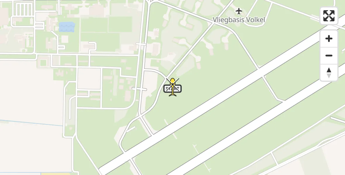 Routekaart van de vlucht: Lifeliner 3 naar Vliegbasis Volkel, Zeelandsedijk