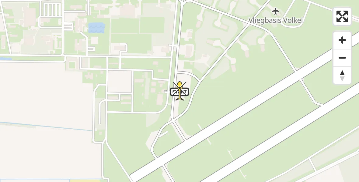 Routekaart van de vlucht: Lifeliner 3 naar Vliegbasis Volkel, Zeelandsedijk