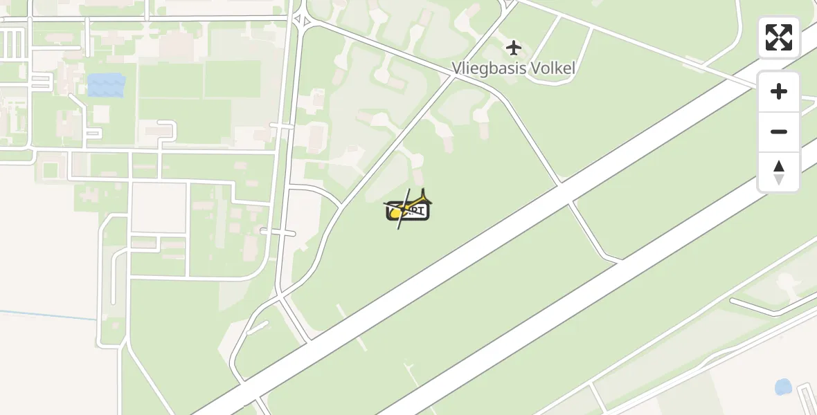 Routekaart van de vlucht: Lifeliner 3 naar Vliegbasis Volkel, Zeelandsedijk