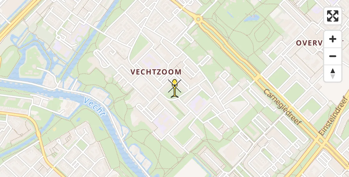 Routekaart van de vlucht: Lifeliner 1 naar Utrecht