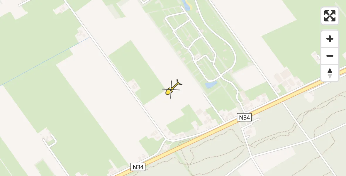 Routekaart van de vlucht: Lifeliner 4 naar Rheezerveen