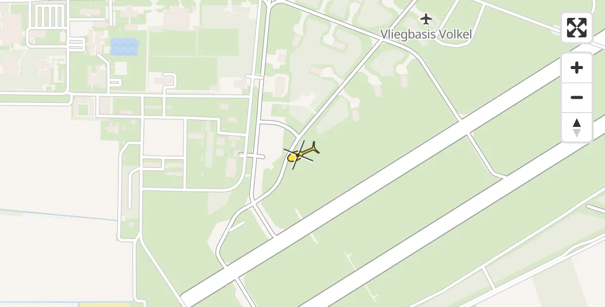Routekaart van de vlucht: Lifeliner 3 naar Vliegbasis Volkel