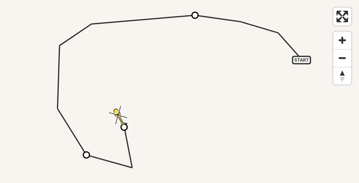 Routekaart van de vlucht: Politiehelikopter naar Stabroek