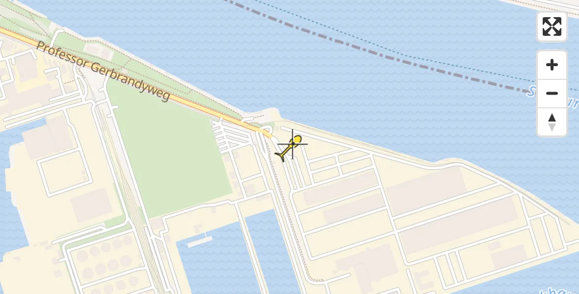 Routekaart van de vlucht: Lifeliner 2 naar Botlek