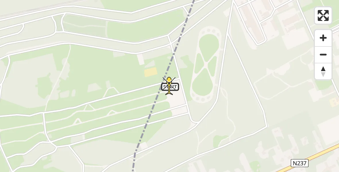 Routekaart van de vlucht: Politiehelikopter naar Amersfoort, Barchman Wuytierslaan