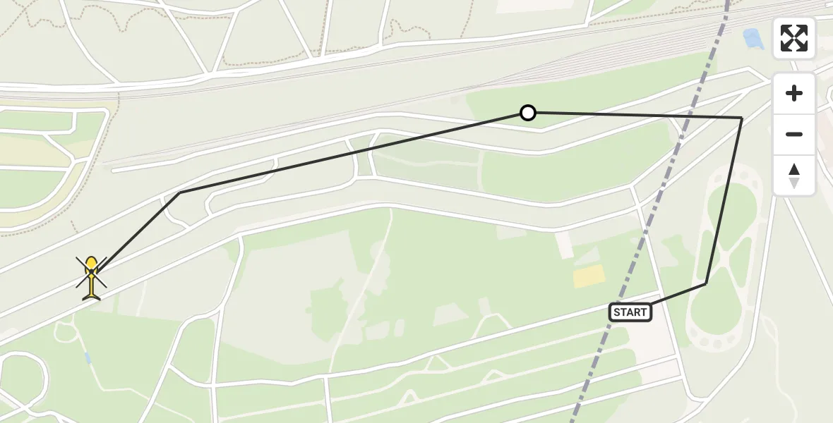 Routekaart van de vlucht: Politiehelikopter naar Soest, Heezerspoor Oostzijde