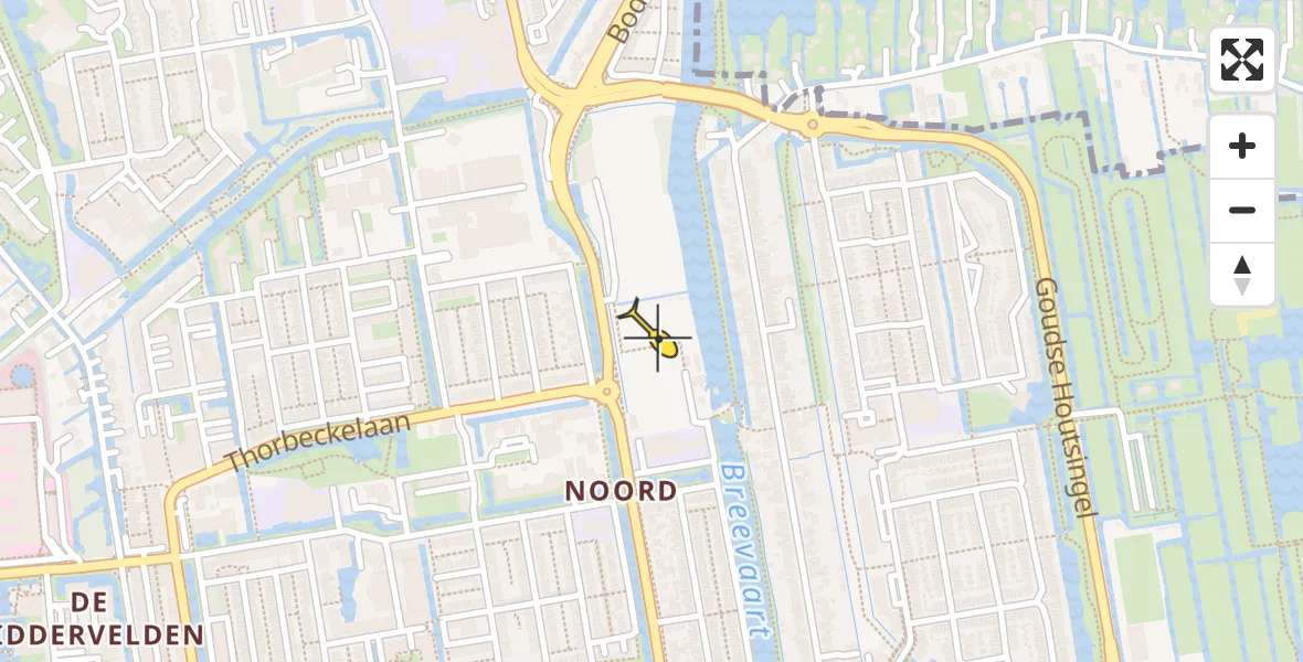 Routekaart van de vlucht: Lifeliner 1 naar Gouda