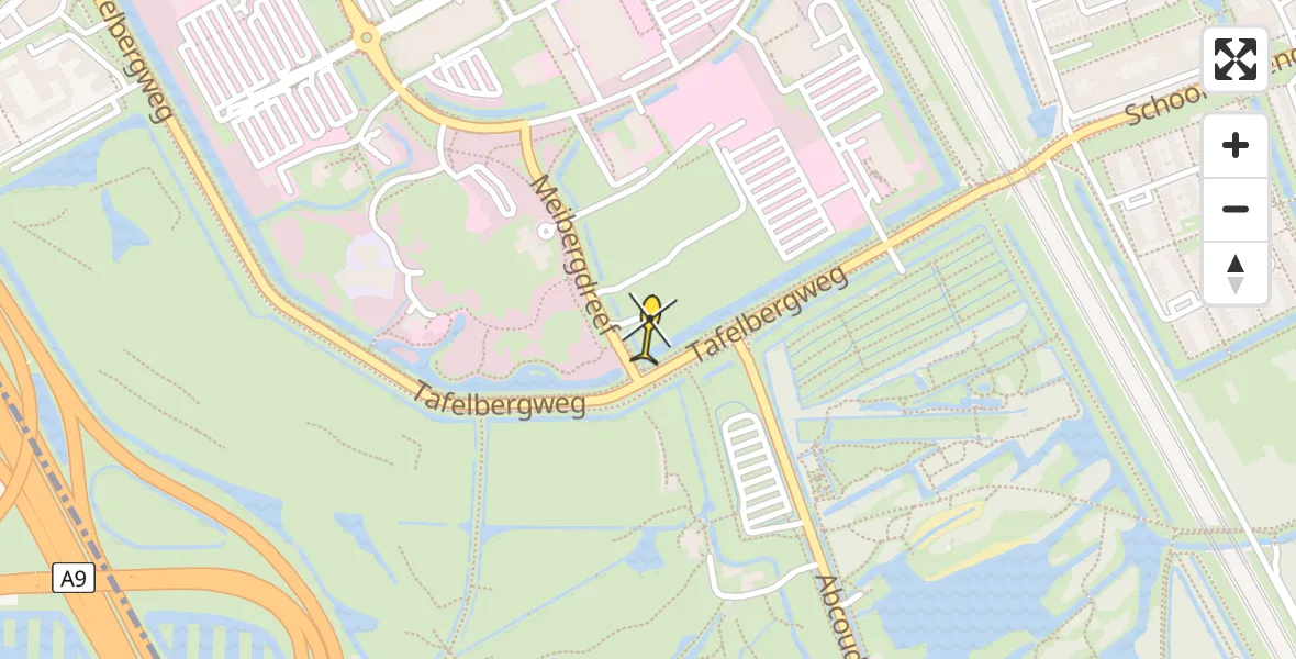 Routekaart van de vlucht: Lifeliner 1 naar Academisch Medisch Centrum (AMC)
