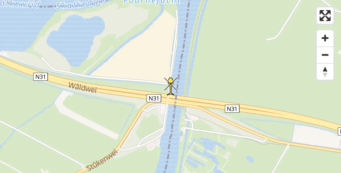 Routekaart van de vlucht: Lifeliner 4 naar Warten