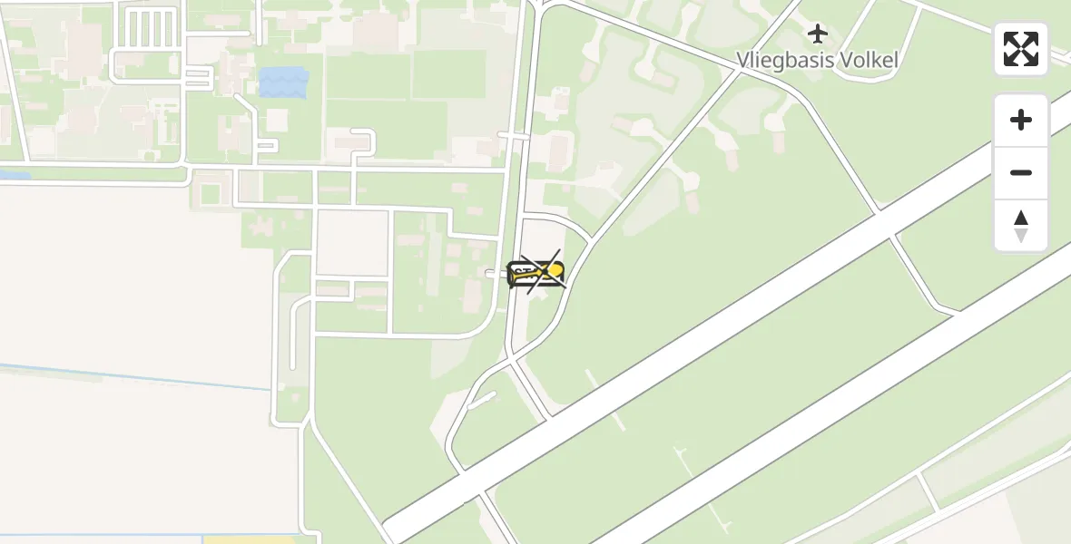 Routekaart van de vlucht: Lifeliner 3 naar Vliegbasis Volkel, Zeelandsedijk