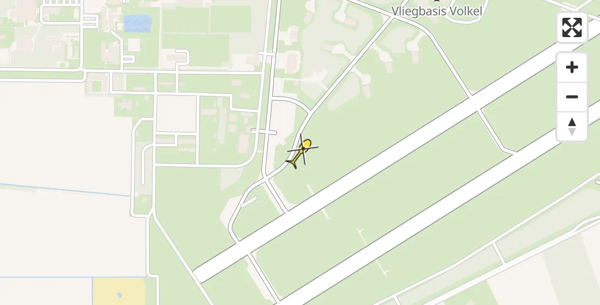 Routekaart van de vlucht: Lifeliner 3 naar Vliegbasis Volkel