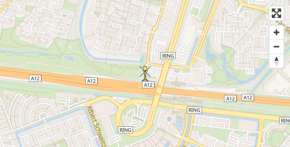 Routekaart van de vlucht: Lifeliner 1 naar Zoetermeer