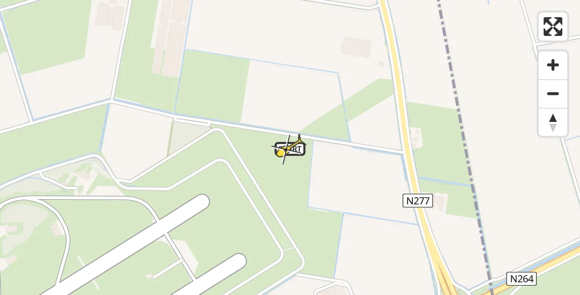 Routekaart van de vlucht: Politiehelikopter naar Odiliapeel, Spottersweg