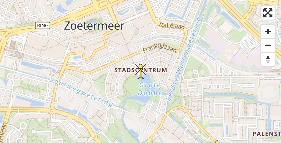 Routekaart van de vlucht: Lifeliner 2 naar Zoetermeer