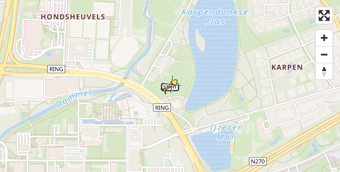 Routekaart van de vlucht: Lifeliner 3 naar Eindhoven, Insulindelaan