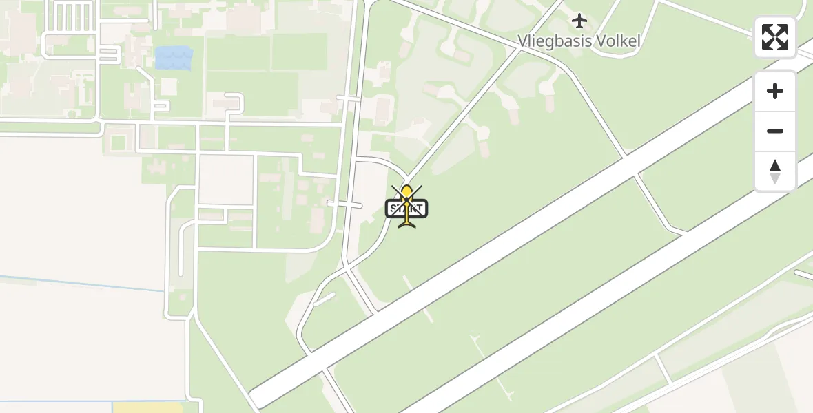 Routekaart van de vlucht: Lifeliner 3 naar Vliegbasis Volkel, Zeelandsedijk