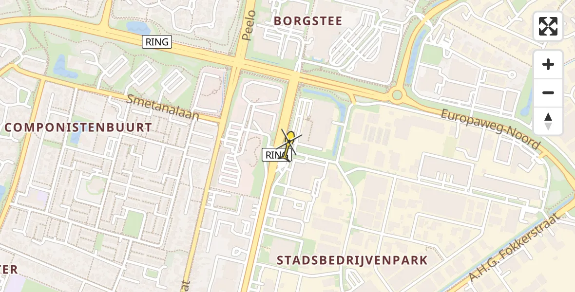 Routekaart van de vlucht: Lifeliner 4 naar Assen