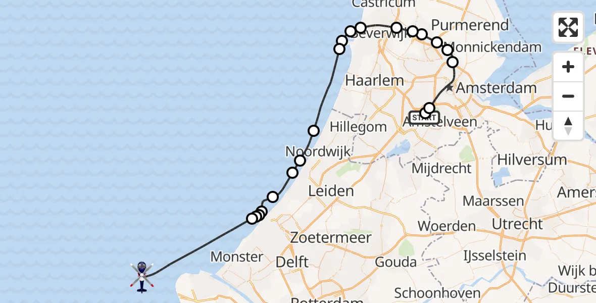 Vluchtroute Politiehelikopter Schiphol - , 23 september 2025, 13:31