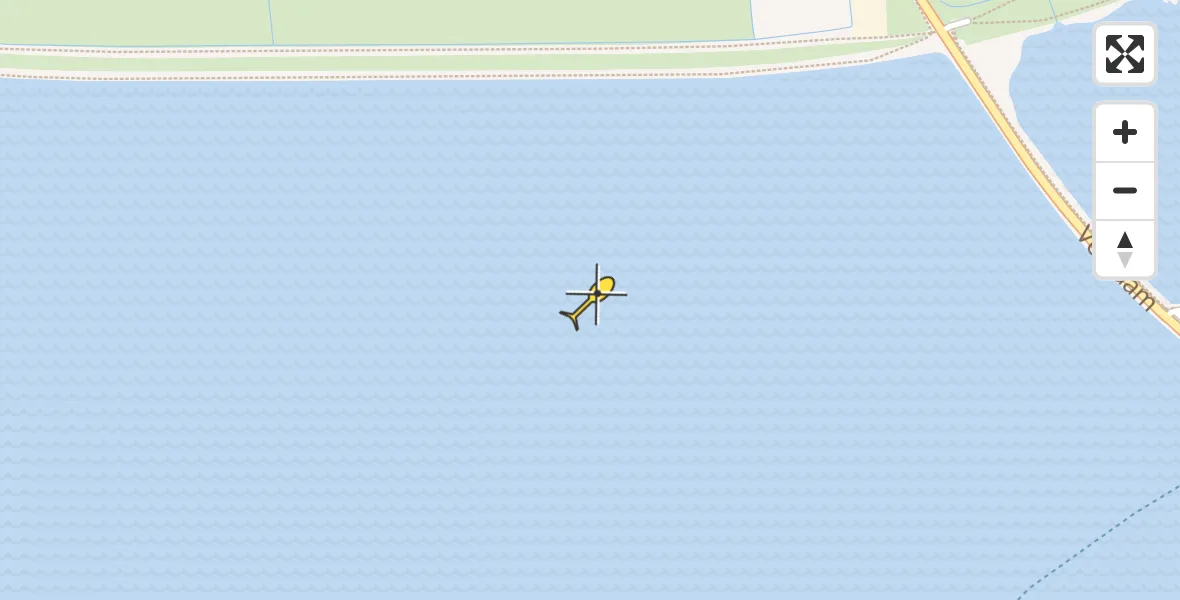 Routekaart van de vlucht: Ambulanceheli naar Schiermonnikoog