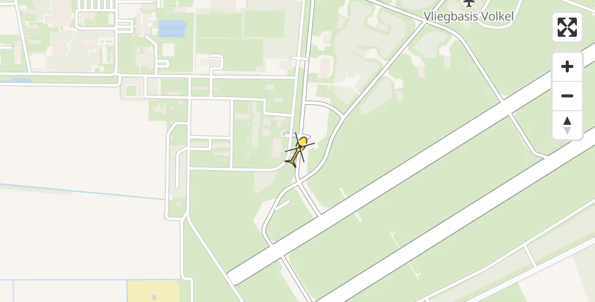Routekaart van de vlucht: Lifeliner 3 naar Vliegbasis Volkel