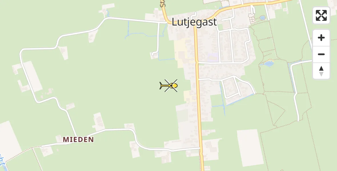 Routekaart van de vlucht: Lifeliner 4 naar Lutjegast