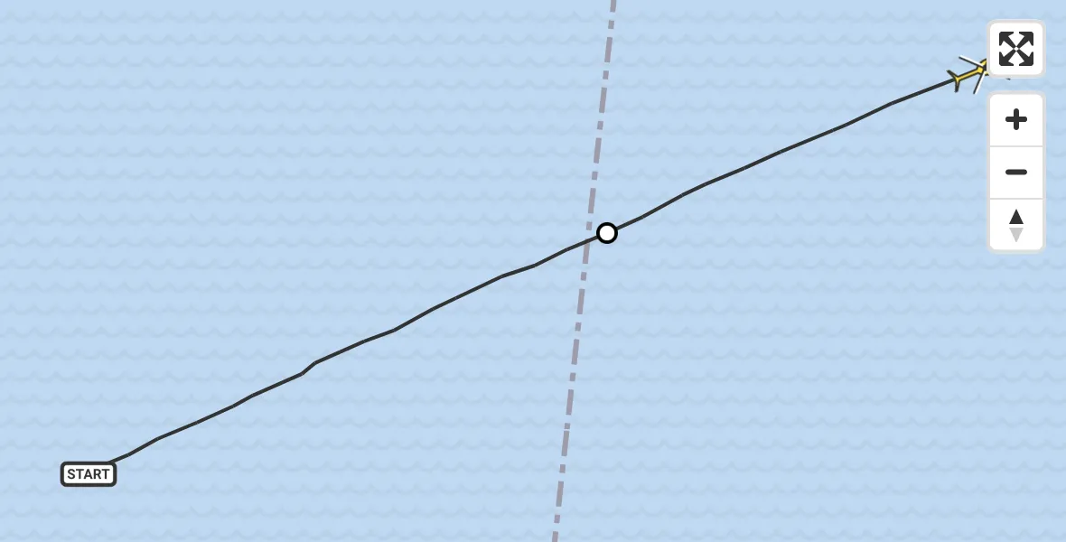 Routekaart van de vlucht: Kustwachthelikopter naar Urk