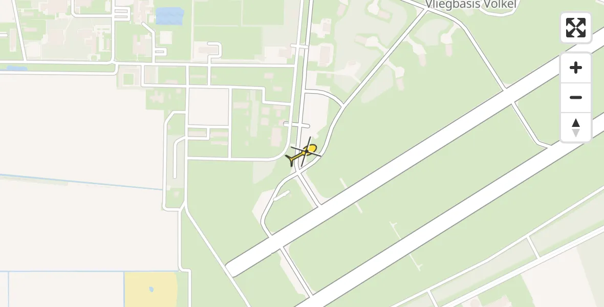 Routekaart van de vlucht: Lifeliner 3 naar Vliegbasis Volkel