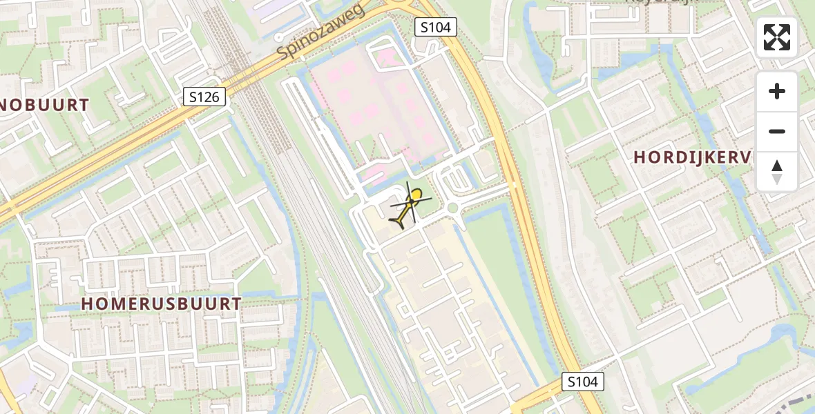 Routekaart van de vlucht: Lifeliner 2 naar Rotterdam