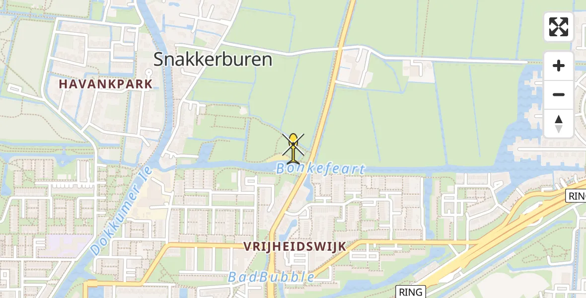 Routekaart van de vlucht: Lifeliner 4 naar Lekkum