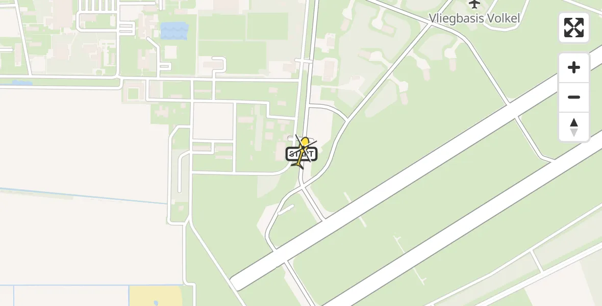 Routekaart van de vlucht: Lifeliner 3 naar Vliegbasis Volkel, Zeelandsedijk