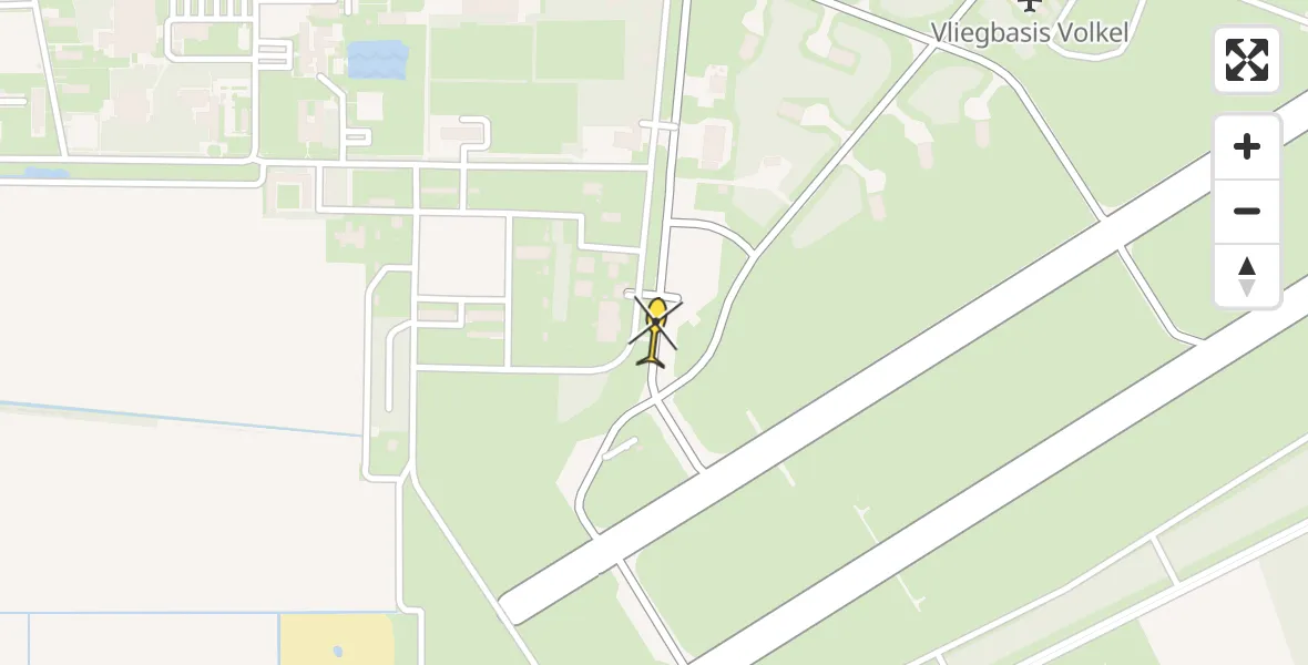 Routekaart van de vlucht: Lifeliner 3 naar Vliegbasis Volkel