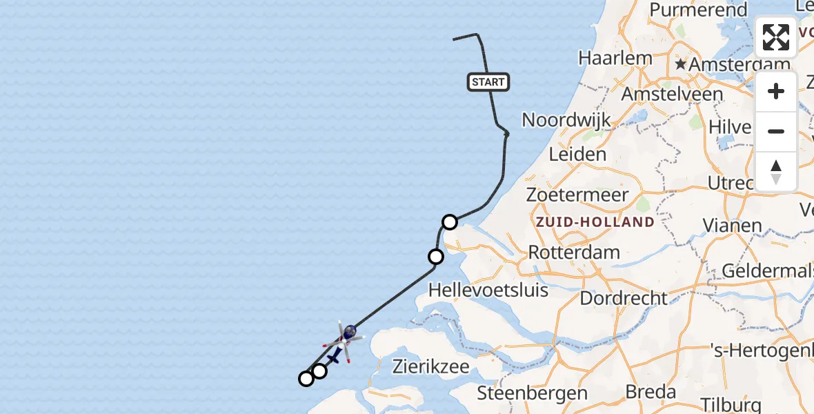 Vluchtroute Politiehelikopter  - , 25 september 2025, 10:42