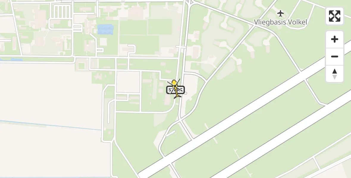 Routekaart van de vlucht: Lifeliner 3 naar Vliegbasis Volkel, Zeelandsedijk