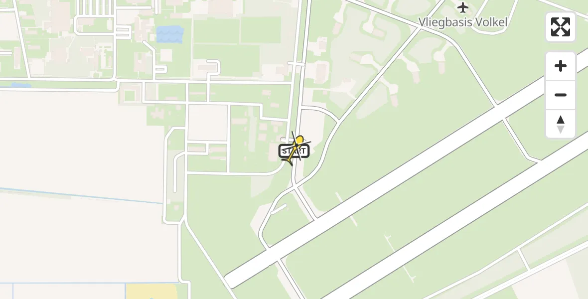 Routekaart van de vlucht: Lifeliner 3 naar Vliegbasis Volkel, Zeelandsedijk