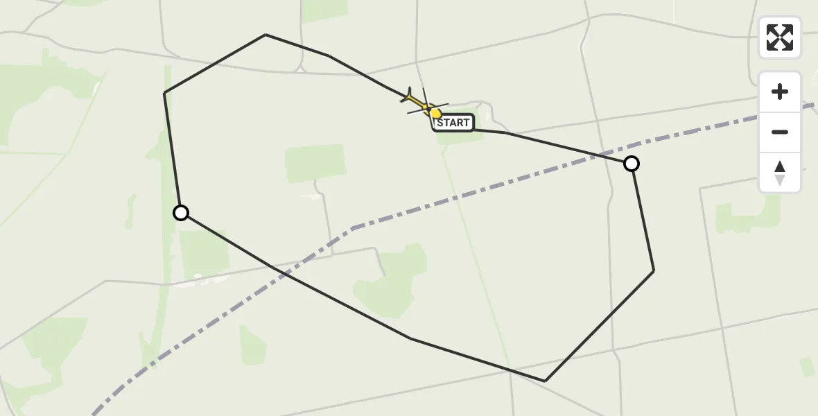 Routekaart van de vlucht: Politieheli naar Vaassen, Bovenweg