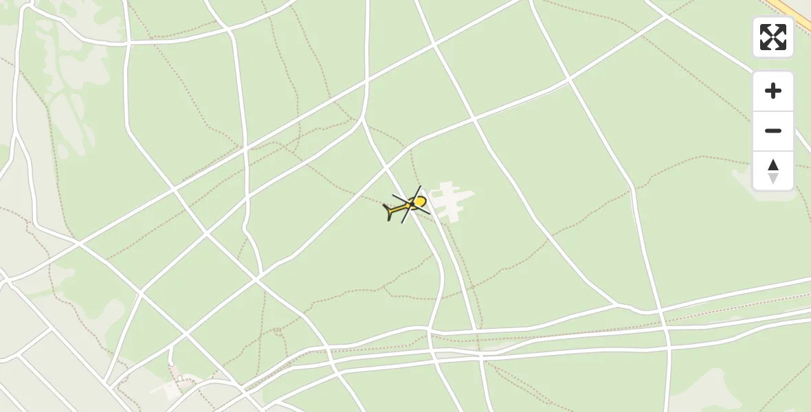 Routekaart van de vlucht: Politieheli naar Ermelo
