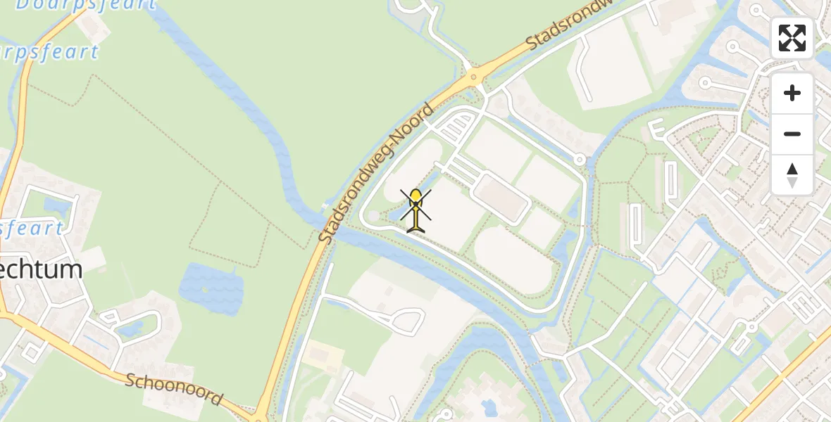 Routekaart van de vlucht: Lifeliner 4 naar Sneek