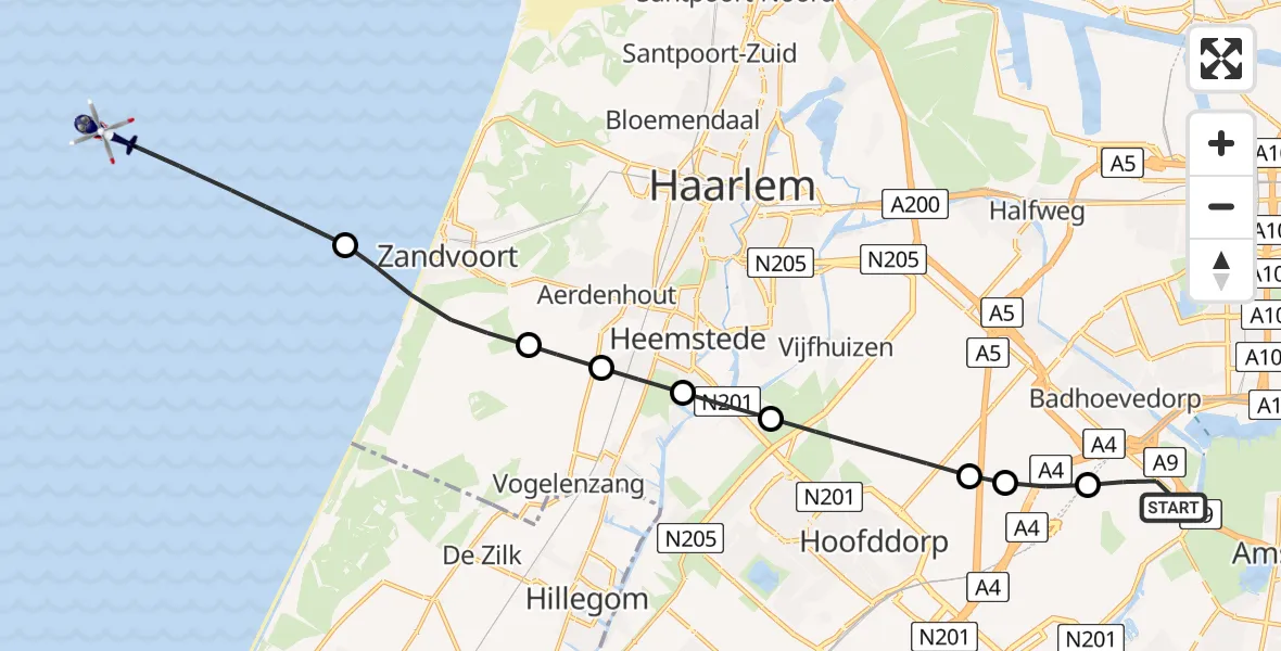 Vluchtroute Politiehelikopter Schiphol - , 26 september 2025, 06:01