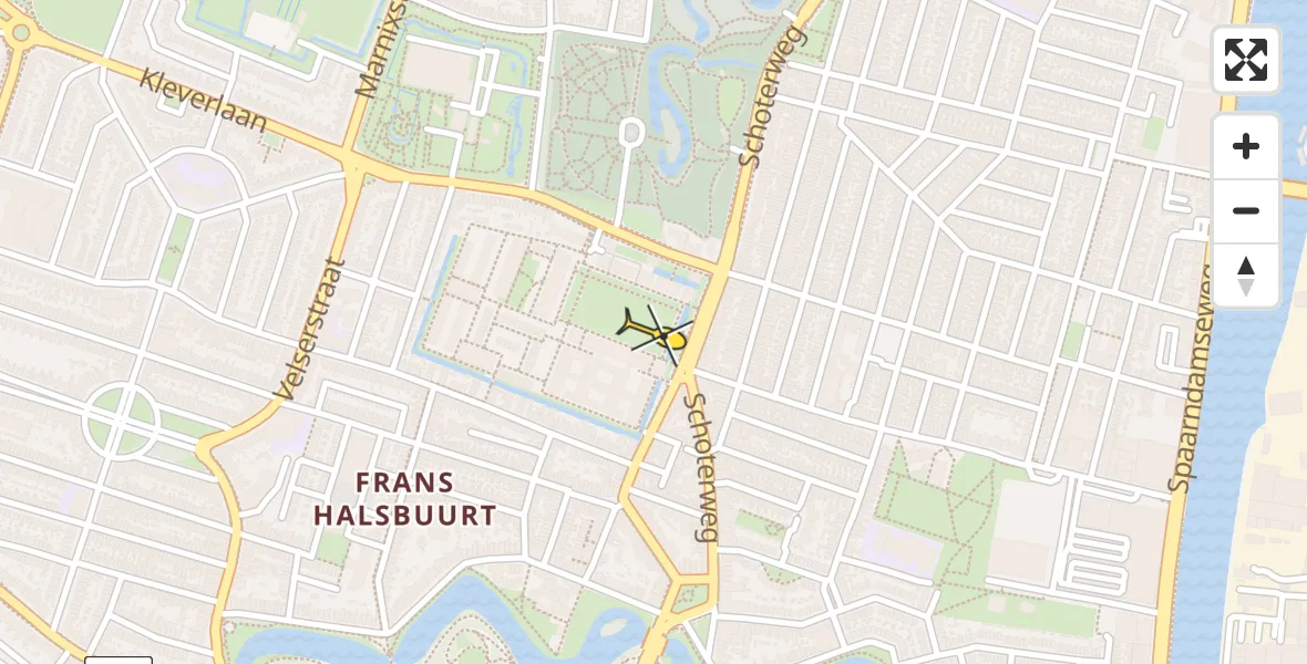 Routekaart van de vlucht: Lifeliner 1 naar Haarlem