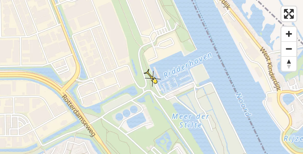 Routekaart van de vlucht: Lifeliner 2 naar Ridderkerk