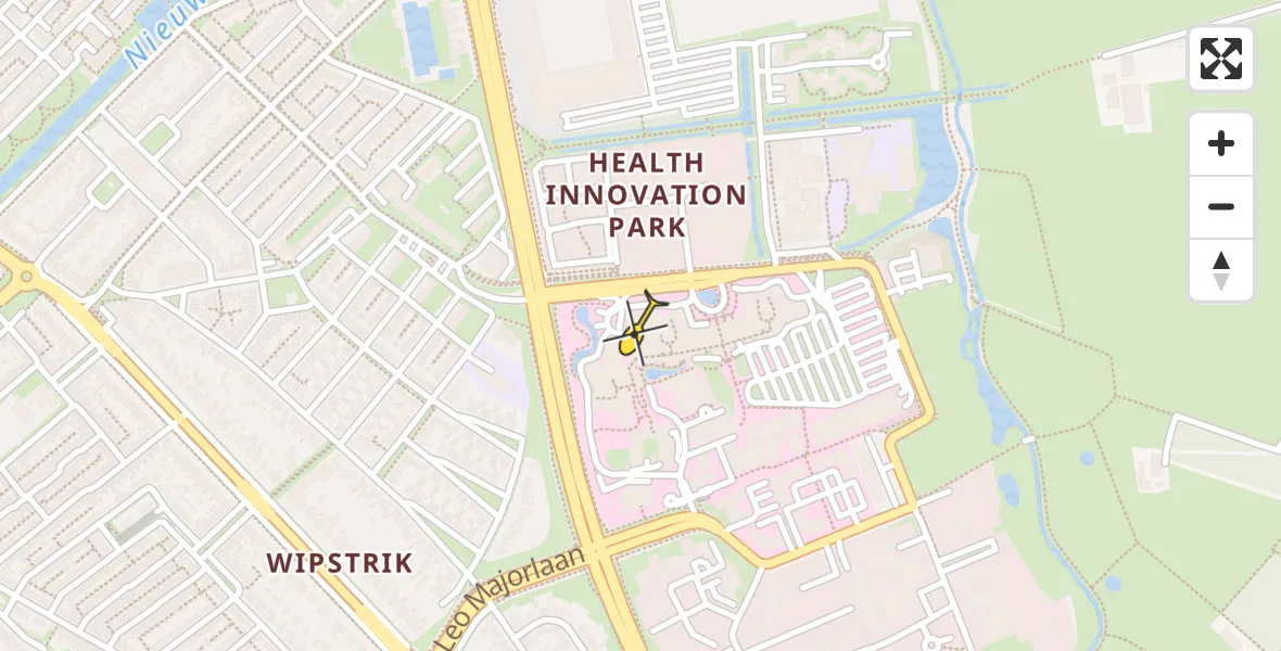 Routekaart van de vlucht: Lifeliner 4 naar Zwolle