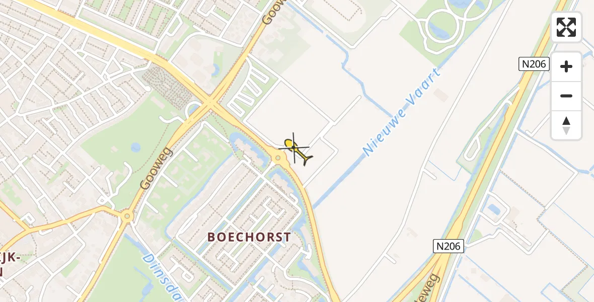 Routekaart van de vlucht: Lifeliner 1 naar Noordwijk