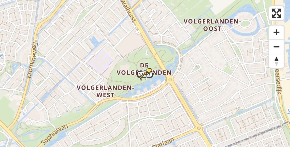 Routekaart van de vlucht: Lifeliner 2 naar Hendrik-Ido-Ambacht, Sophiapark