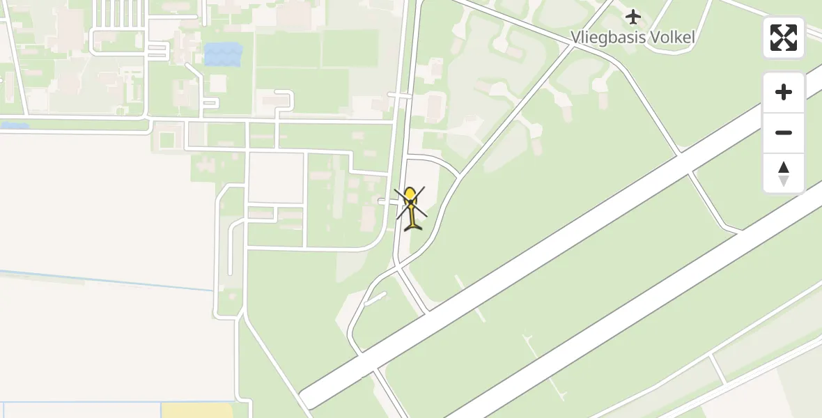 Routekaart van de vlucht: Lifeliner 3 naar Vliegbasis Volkel