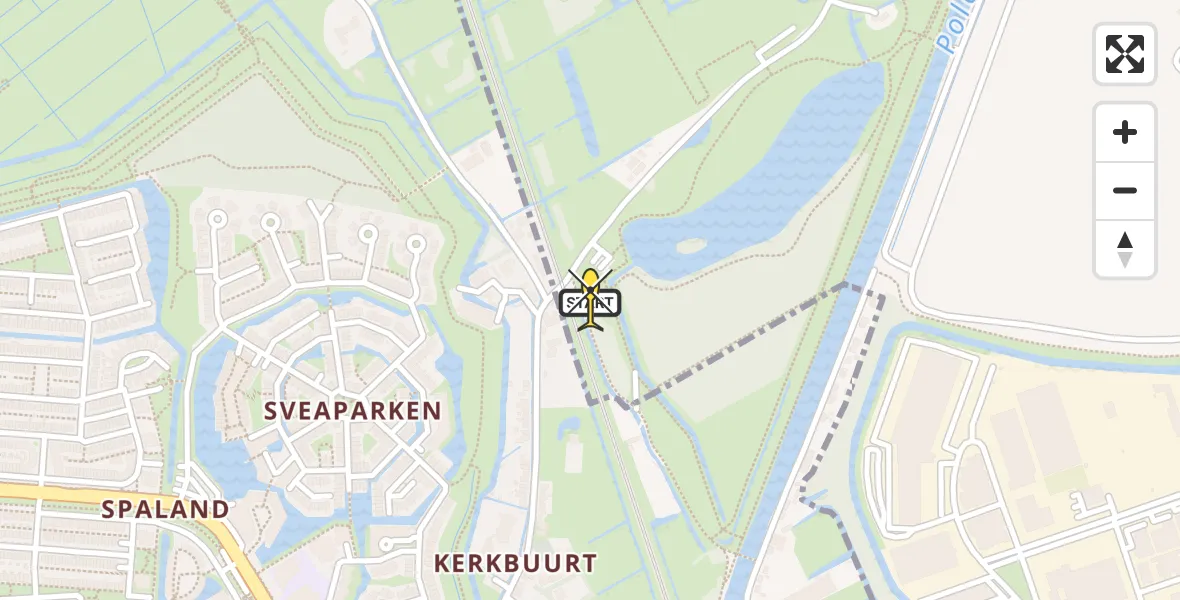 Routekaart van de vlucht: Lifeliner 2 naar Rotterdam, Joppepad