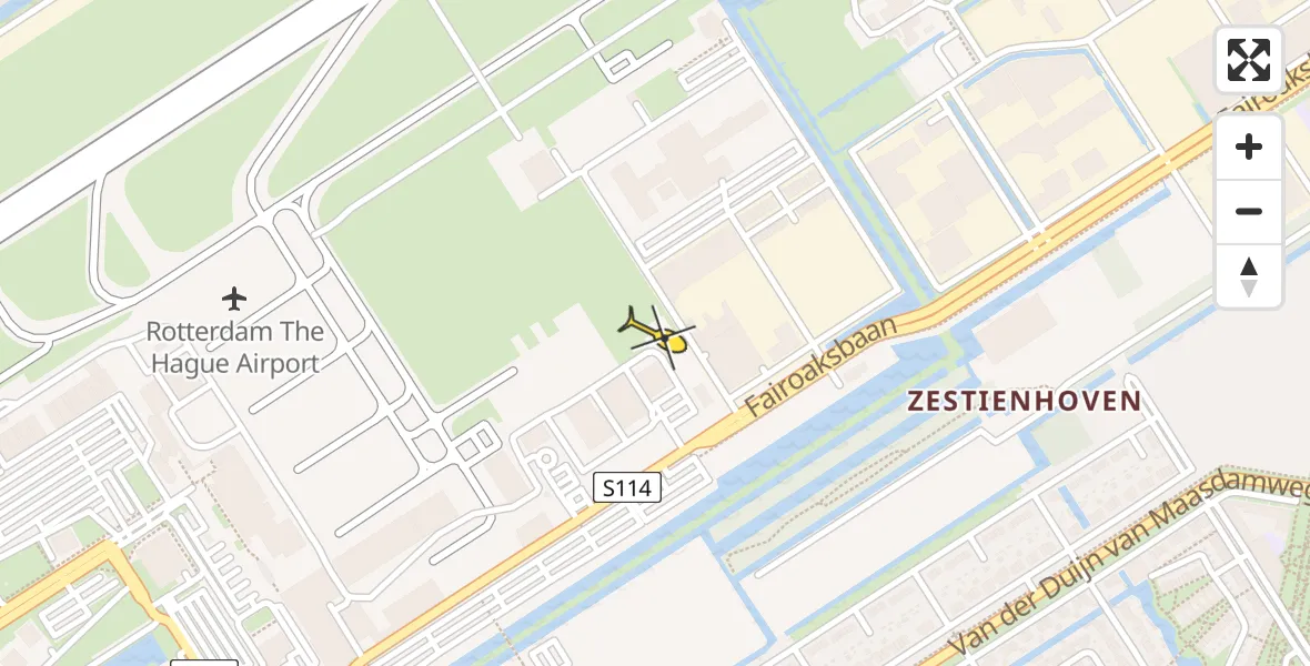 Routekaart van de vlucht: Lifeliner 2 naar Rotterdam The Hague Airport